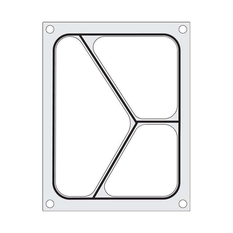 Matryca do zgrzewarki CAS CDS-01  na tackę trójdzielną 227x178 Wariant podstawowy