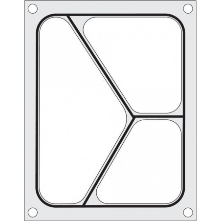 Matryca do zgrzewarki CAS CDS-01  na tackę trójdzielną 227x178 Wariant podstawowy