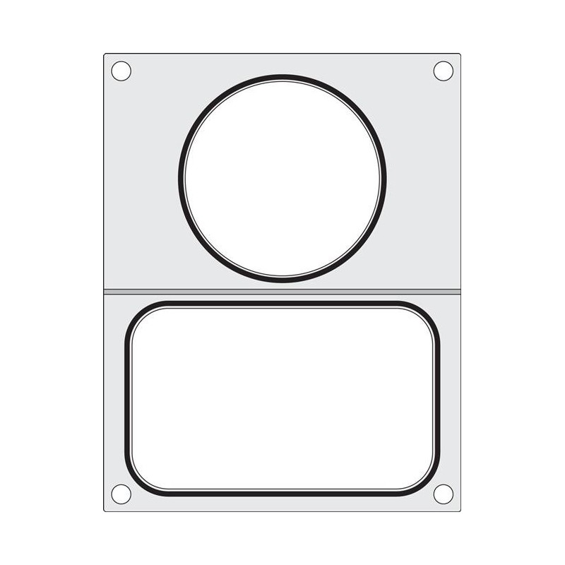 Matryca do zgrzewarki CAS CDS-01 na tackę bez podziału 178x113 + pojemnik fi 115 Wariant podstawowy