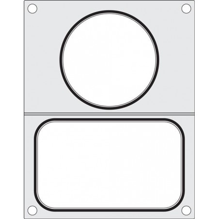 Matryca do zgrzewarki CAS CDS-01 na tackę bez podziału 178x113 + pojemnik fi 115 Wariant podstawowy