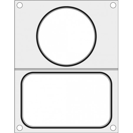 Matryca do zgrzewarki MANUPACK 190  na tackę bez podziału 178x113 + pojemnik fi 115 Wariant podstawowy