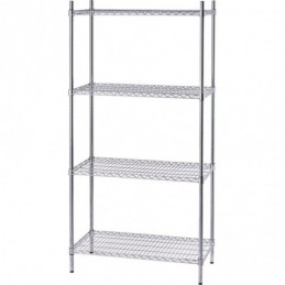 Regał magazynowy chromowany 4 półki 910x455x1800mm