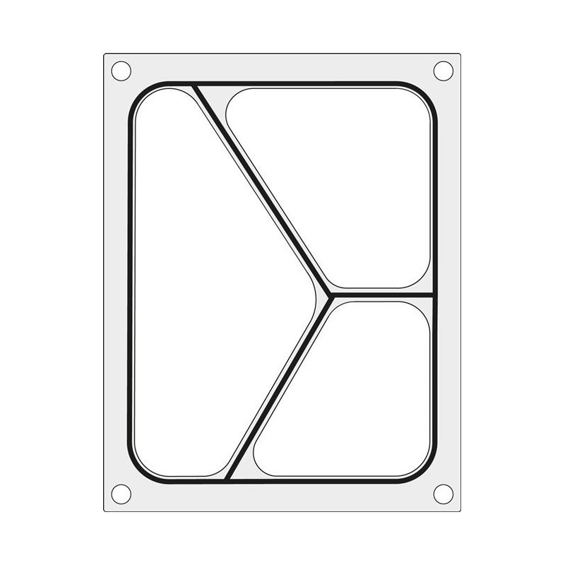 Matryca do zgrzewarki  BOKAMA AG02E oraz AG02HD na tackę trójdzielną  227x178 mm Wariant podstawowy