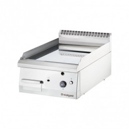 Płyta grillowa nastawna, chromowana, gładka, gazowa, 400x700, 6.5 kW, G20/20 mbar