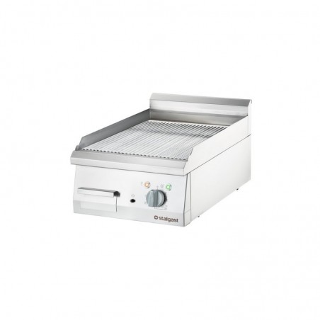 Płyta grillowa elektryczna, chromowana, ryflowana, P 4 kW, U 400 V
