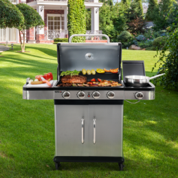 GRILL GAZOWY 4+1. STAL NIERDZEWNA 14.2KW