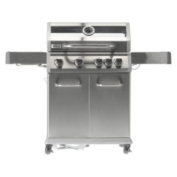GRILL GAZOWY 4+1 STAL NIERDZEWNA 14.2KW. Z SZYBĄ