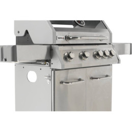 GRILL GAZOWY 4+1 STAL NIERDZEWNA 14.2KW. Z SZYBĄ