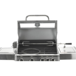 GRILL GAZOWY 4+1 STAL NIERDZEWNA 14.2KW. Z SZYBĄ