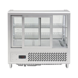 WITRYNA CHŁODNICZA 100L 68X45X67 SREBRNA