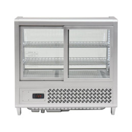 WITRYNA CHŁODNICZA 100L 68X45X67 SREBRNA