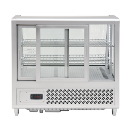 WITRYNA CHŁODNICZA 100L 68X45X67 SREBRNA