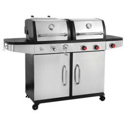GRILL 2W1. GAZOWY + WĘGLOWY. STAL NIERDZEWNA. 8.2KW