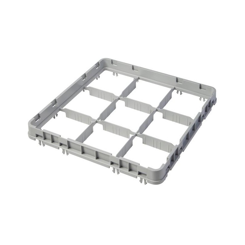 Nadstawka do koszy CAMBRO HALF DROP 500×500 mm szara, model E2 36 przegródek