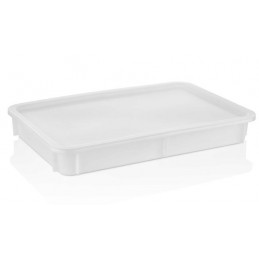 Pojemnik na ciasto do pizzy z polipropylenu  600x400xH105 mm