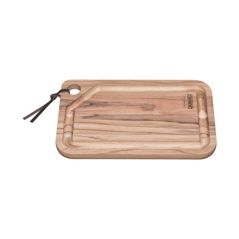 Prostokątna deska do steków 330x200x18 mm linia Churrasco, jasny brąz Wariant podstawowy