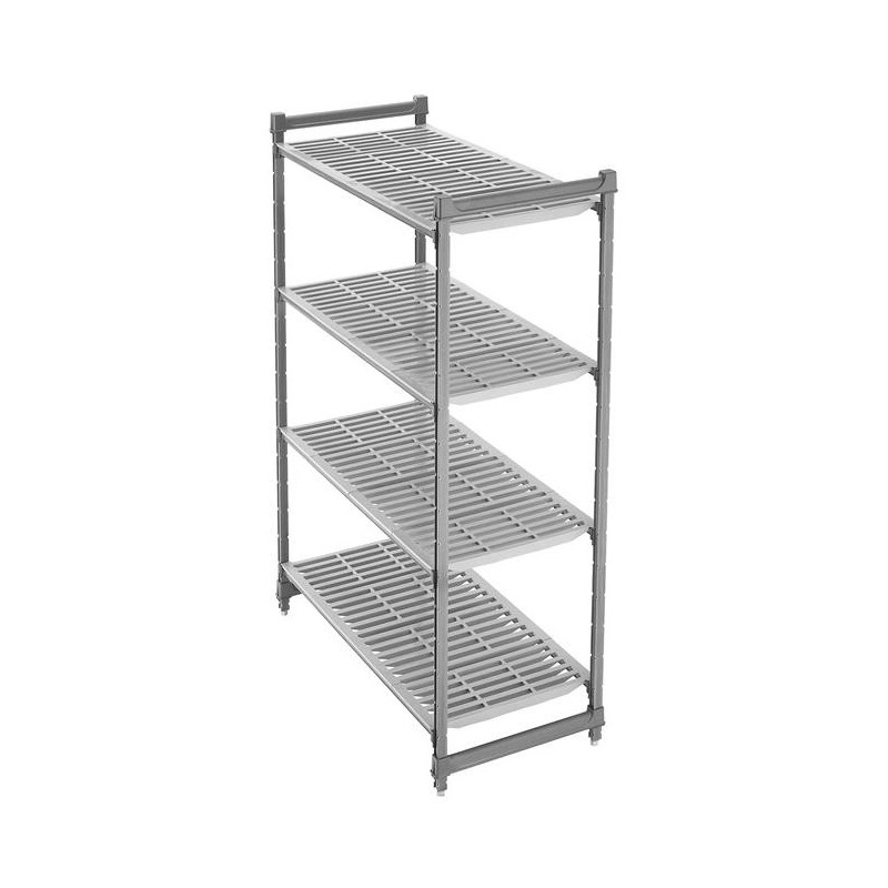 Regał magazynowy CAMBRO Camshelving® basics plus z kompozytu z 4 wentylowanymi półkami 915x460xH1830
