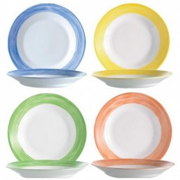 Talerz głęboki Brush niebieski kpl