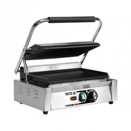 ELEKTRYCZNY GRILL KONTAKTOWY PANINI W PEŁNI RYFLOWANY 44CM 2,2KW