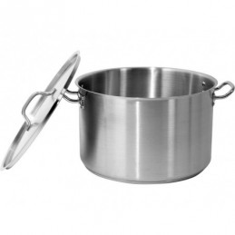GARNEK NISKI Z POKRYWKĄ ZE STALI NIERDZEWNEJ 40X25CM 31,4L