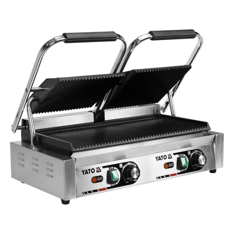 PODWÓJNY GRILL KONTAKTOWY RYFLOWANY 58CM, 3,6KW
