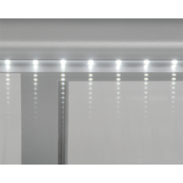 WITRYNA CHŁODNICZA 120L 68X56X66 SREBRNA